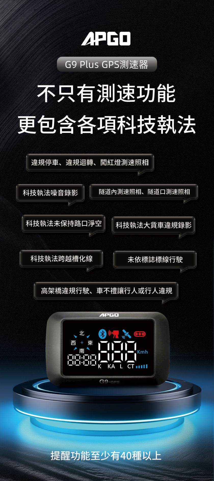APGO G9 plus technology law enforcement speed camera